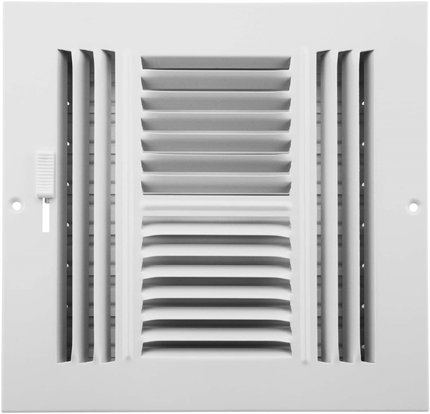 Sidewall/Ceiling Register with 4-Way Design