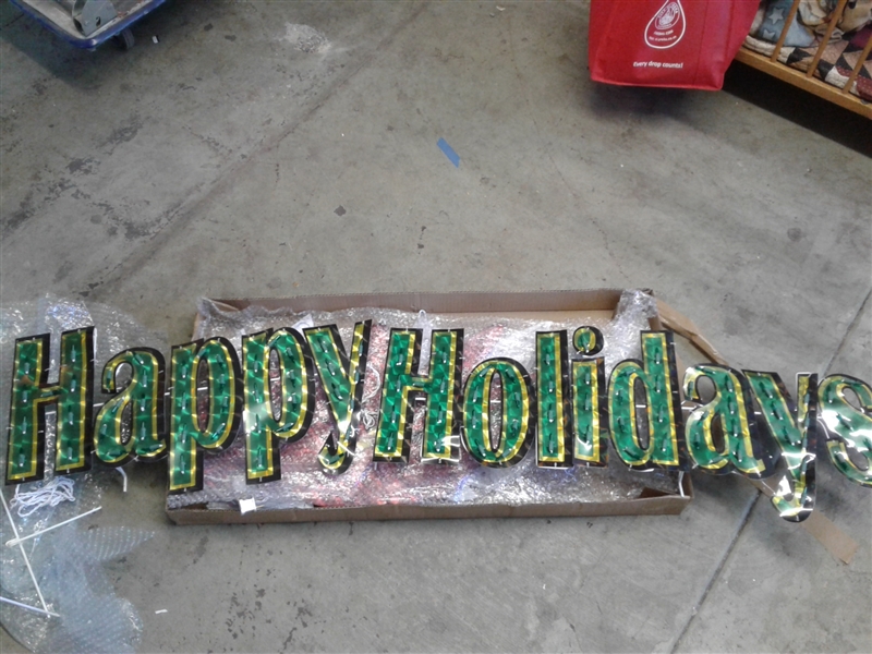 Lighted Holiday Sign