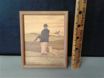 Pieced Wood Picture Of a Hunter