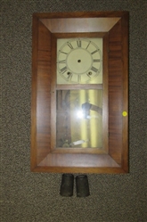 O.G. WALL CLOCK WITH WOODEN MOVEMENT - FOR PARTS/REPAIR (103)