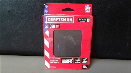 Craftsman 320 Grit 1/4 Sheet Sandpaper Clamp On