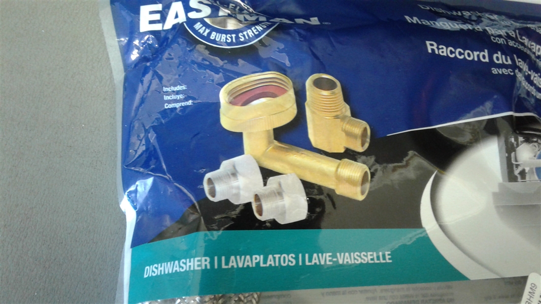 Eastman Dishwasher Connector 12' w/Universal Fittings