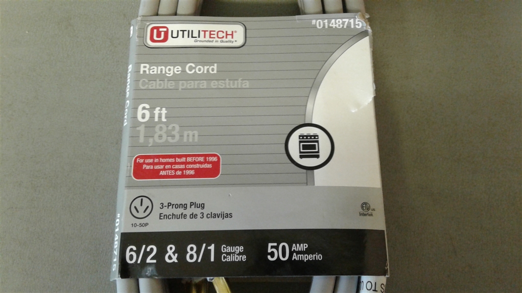 Utilitech Range Cord 6'