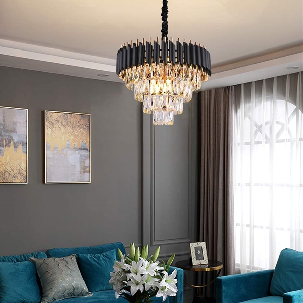 Modern K9 Crystal Chandelier 3 Tier