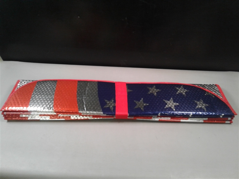 American Flag Windshield Sun Shade