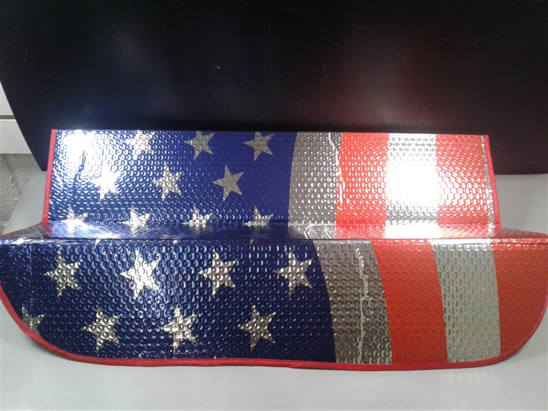 American Flag Windshield Sun Shade