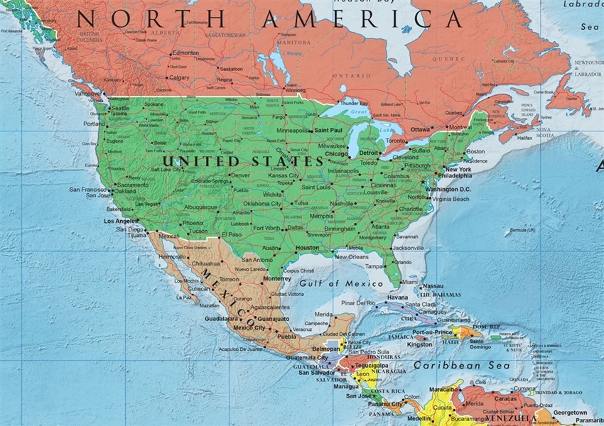 24x36 World Classic Premier Wall Map Poster (Laminated)