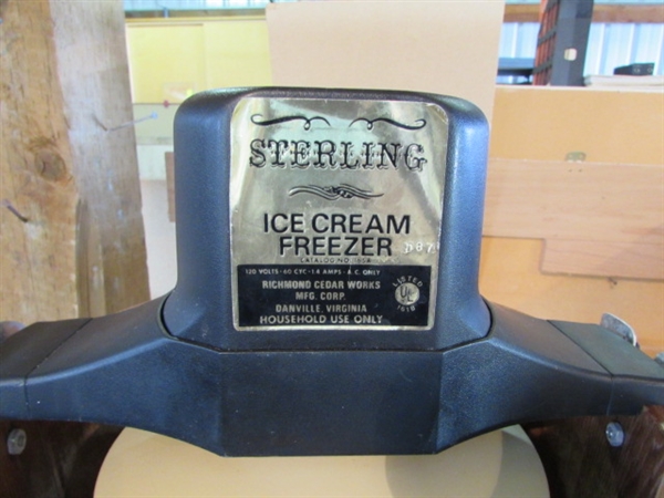 VINTAGE STERLING ICE CREAM FREEZER