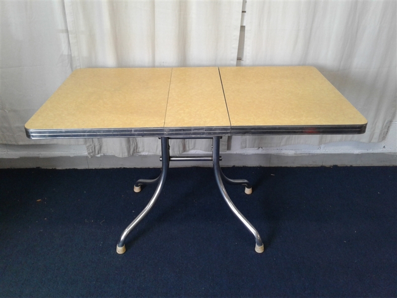Vintage Yellow Formica Table 