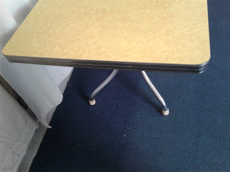 Vintage Yellow Formica Table 