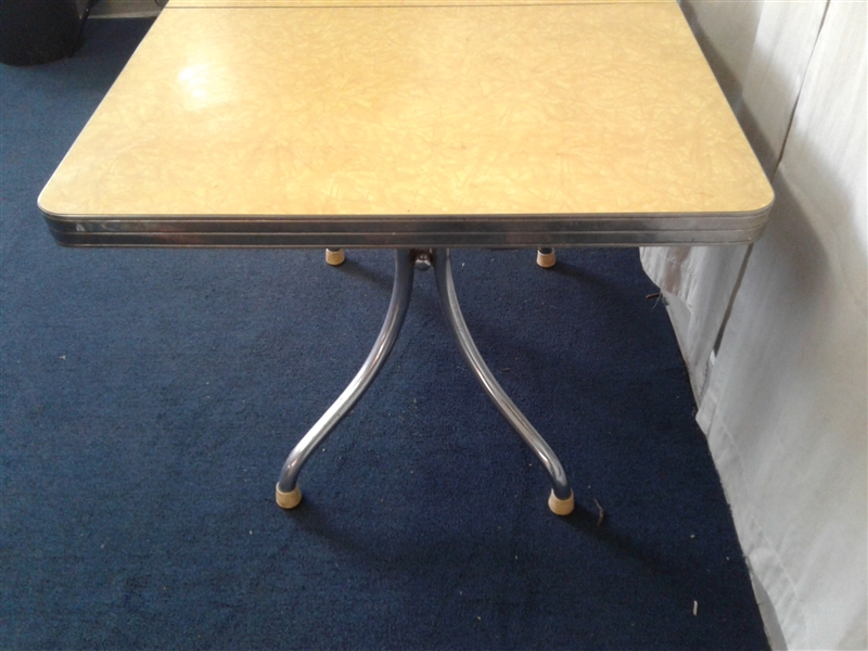 Vintage Yellow Formica Table 