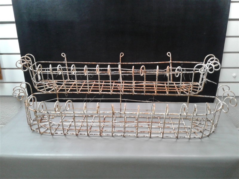 Pair of Wire Planters