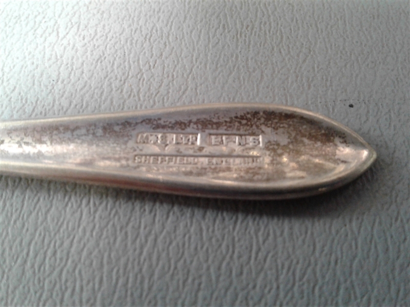 Silver Spoons, Forks, and Butter Knives w/Wood Rack