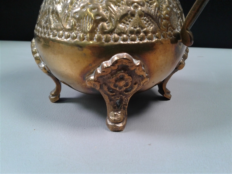 Vintage Brass Tea Set with Horn Handle
