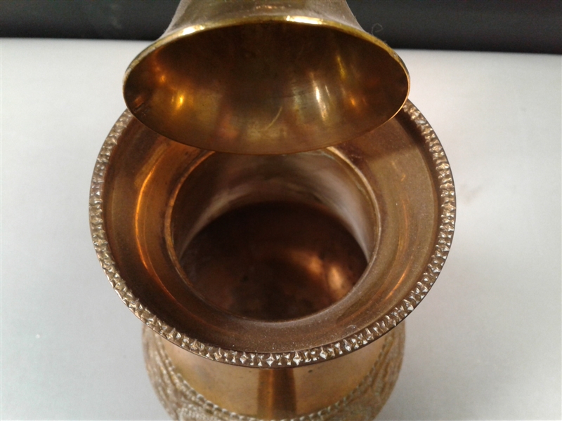 Vintage Brass Tea Set with Horn Handle