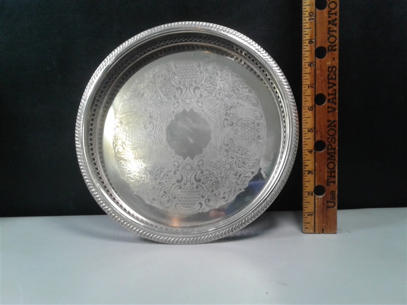 4 Silver Serving Dishes