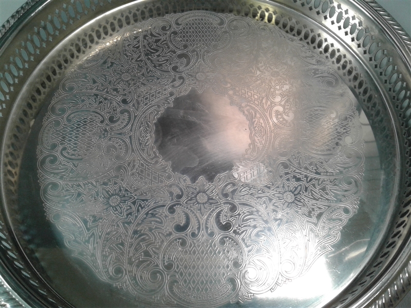 4 Silver Serving Dishes