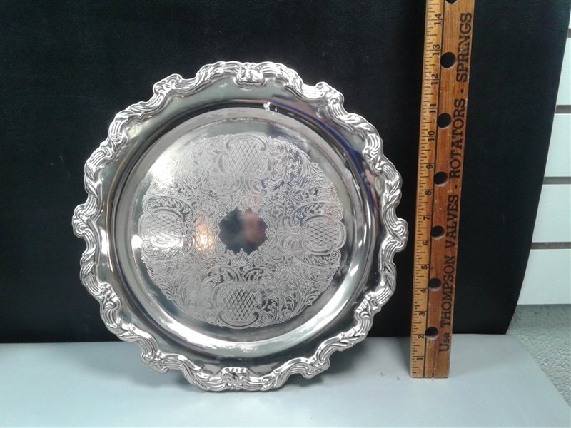 4 Silver Serving Dishes