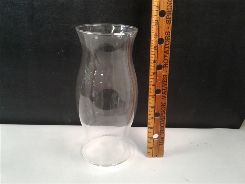 2 Large Glass Hurricanes