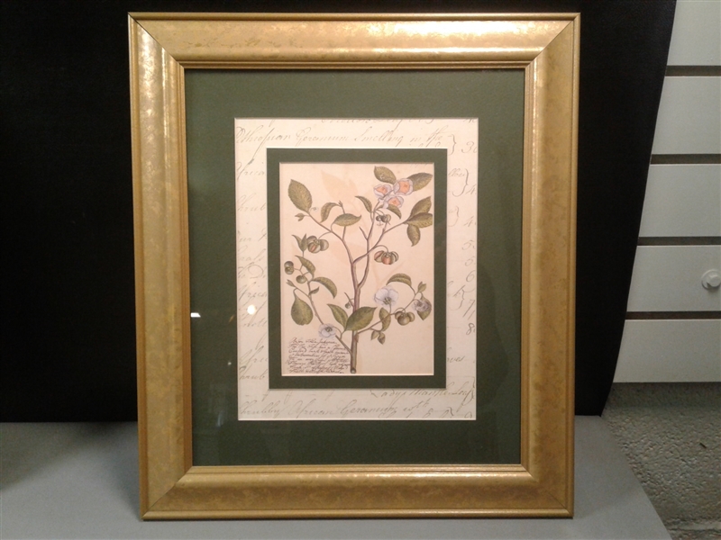 Trio of Matted and Framed Art