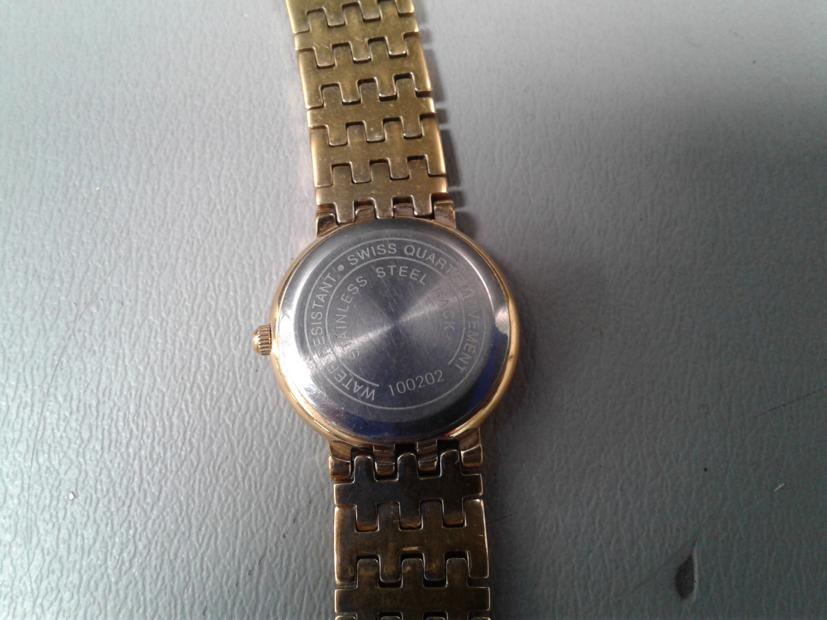 Lot Detail - ESQ Swiss Gold Tone Ladies Quartz Watch Diamond Hour Marks ...