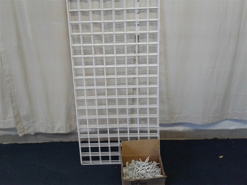 Three Wall Mount Wire Grid Panels