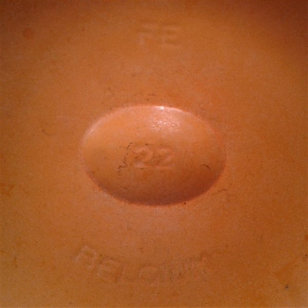 Vintage Descoware Belgium Orange Enamel Dutch Oven w/Lid