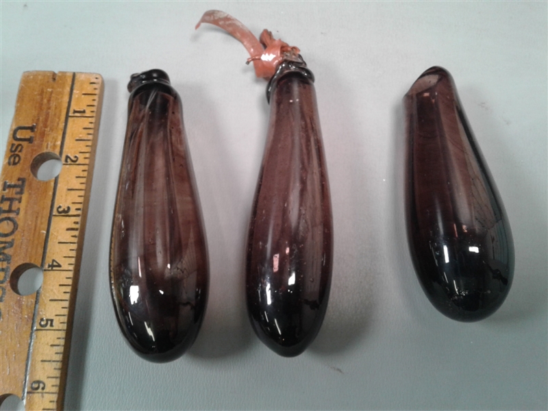 Hand Blown Glass Fruit With Hand Blown Glass Bowl