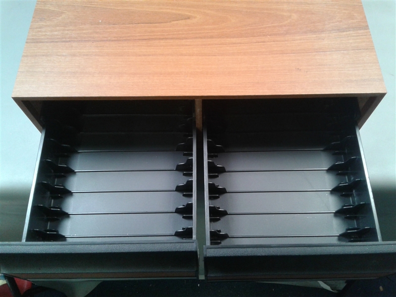 Cassette and VCR Tape Holders with Cassettes and CD's