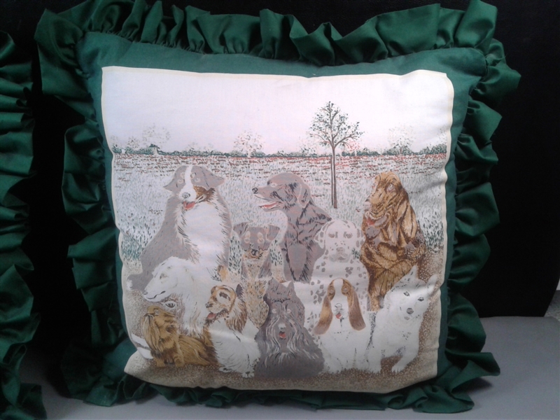 4 Dog Themed Throw Pillows