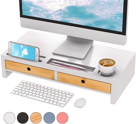 Monitor Riser Stand Desk Shelf - with Drawer