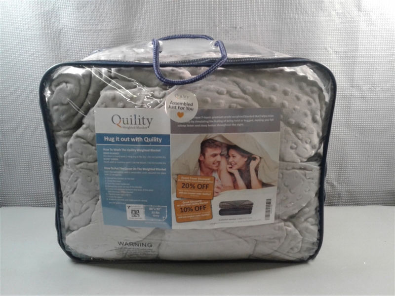  Quility Weighted Blanket for Adults - King Size, 86x92, 25 lbs
