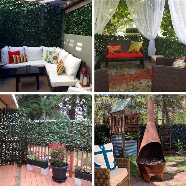 Expandable Privacy Faux Ivy Fence Screen Pack of 4