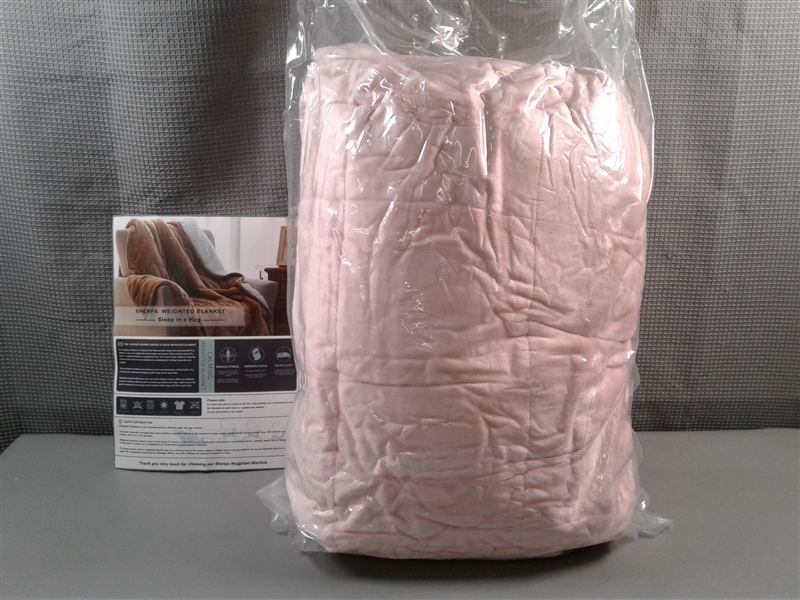 Sherpa Fleece Weighted Blanket for Adult, 15 lbs 60x80