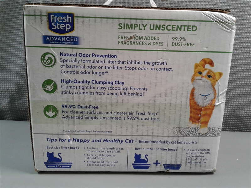  Fresh Step Advanced Simply Unscented Clumping Cat Litter - 18.5 Pounds