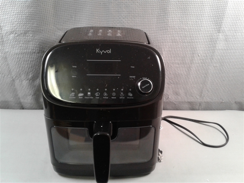  Kyvol Air Fryer, Halogen Heating Ceramic Coated Digital Airfryer Dehydrator Oilless Cooker 6 Quart