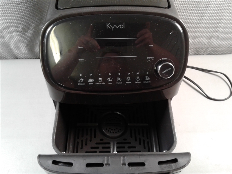  Kyvol Air Fryer, Halogen Heating Ceramic Coated Digital Airfryer Dehydrator Oilless Cooker 6 Quart