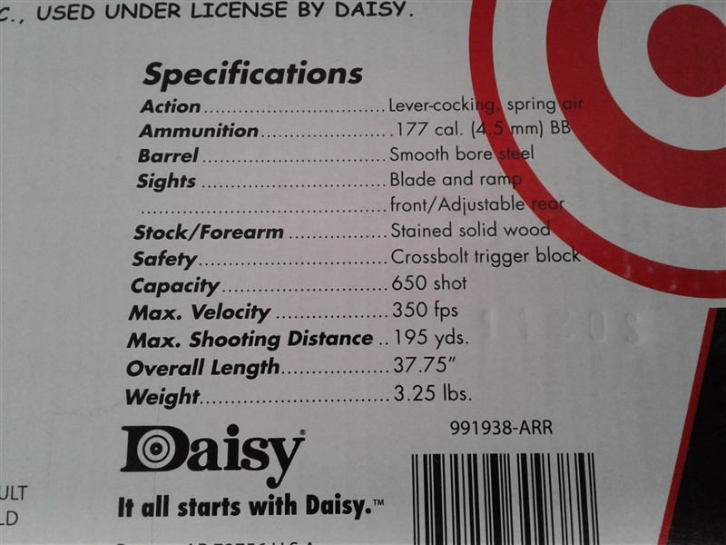 Daisy Adult Size Red Ryder BB Gun