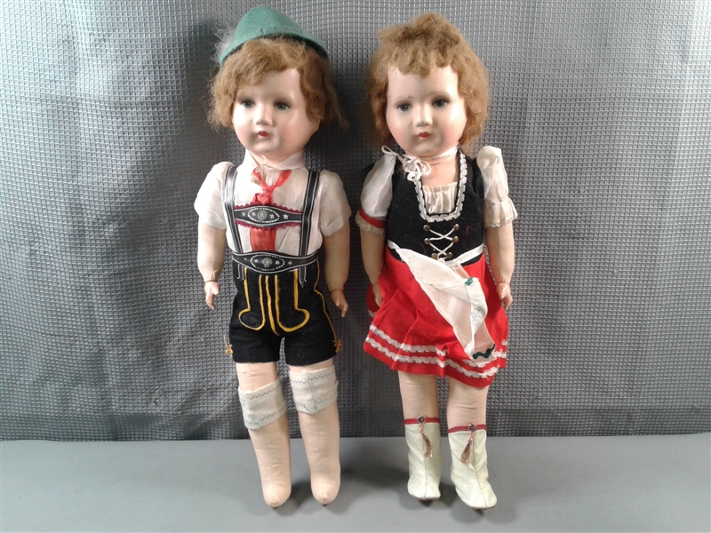 Vintage Hansel and Gretel Dolls