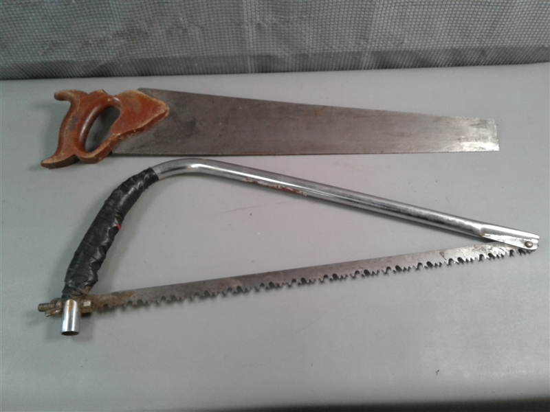 Push Pull Saw, Hand Saws, Carving Tools and a Spoke