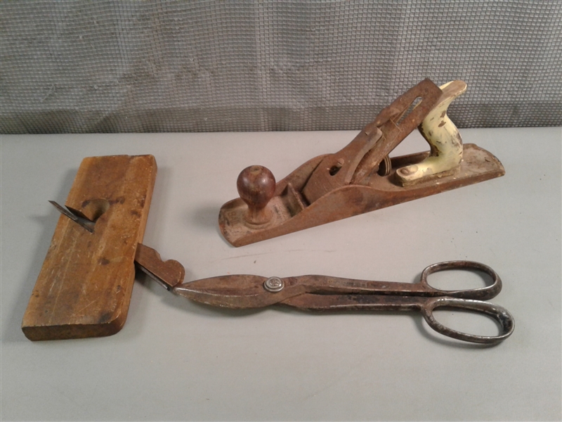 Push Pull Saw, Hand Saws, Carving Tools and a Spoke