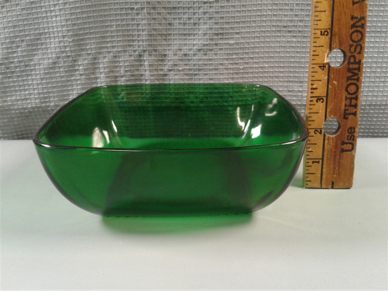 Vintage Green Glassware