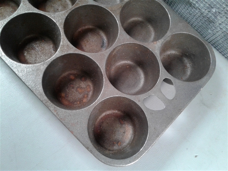 Vintage Cast Iron Muffin Tin