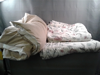 Twin Size Comforters-2 Floral and 1 Down
