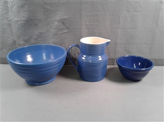 Ringware Bowls and Pitcher