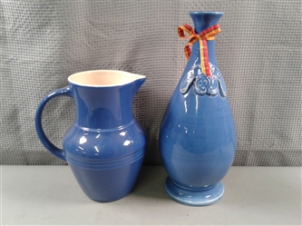 Olive & Thyme Stoneware Pitcher & Ceramiche Virginia Pottery