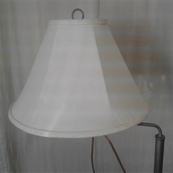 Side Table with Attached Lamp