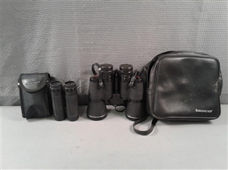 Tasco Wide Angle Binoculars & Bushnell 12x25 Compact Binoculars