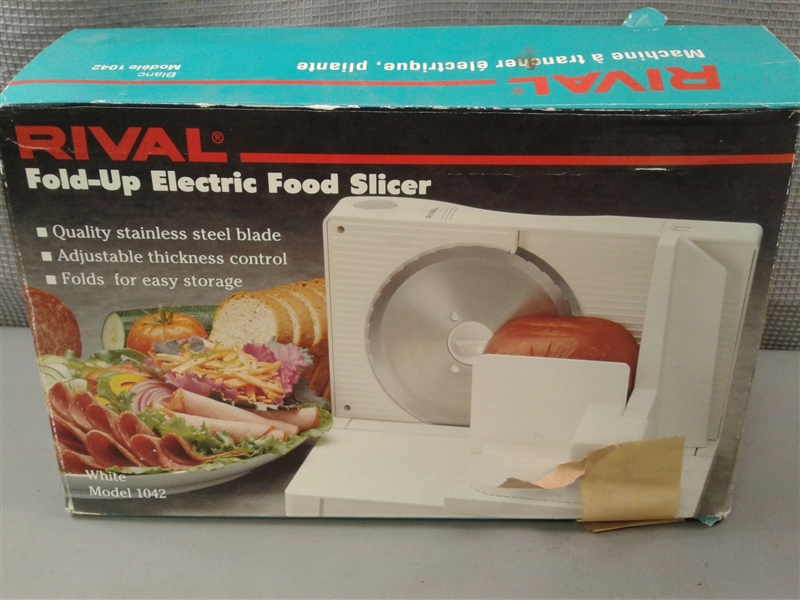 Rival Fold-Up Electric Food Slicer 