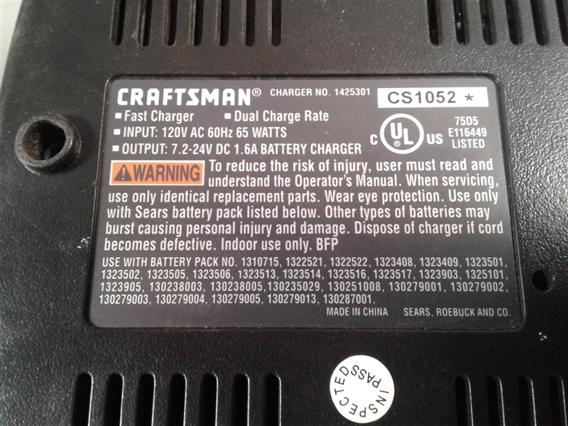 Sears Craftsman Battery Chargers